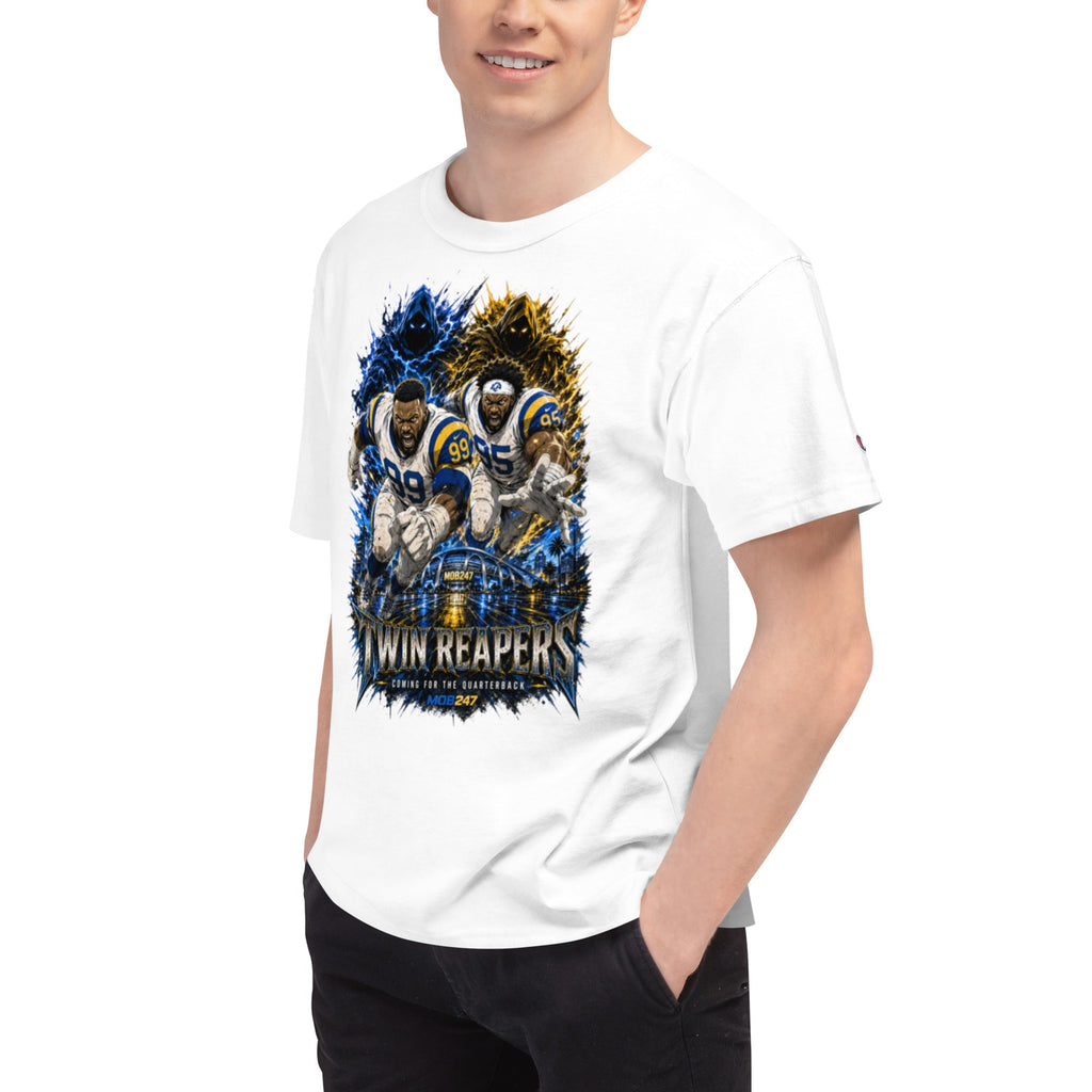 MOB247 Twin Reapers 99/95 Champion Heavyweight T-Shirt - MOB 247 Lifestyle