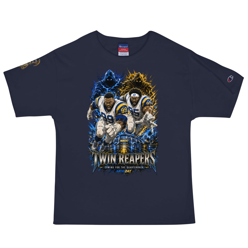 MOB247 Twin Reapers 99/95 Champion Heavyweight T-Shirt - MOB 247 Lifestyle