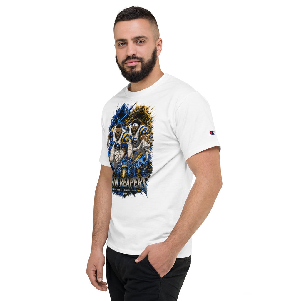 MOB247 Twin Reapers 99/95 Champion Heavyweight T-Shirt - MOB 247 Lifestyle