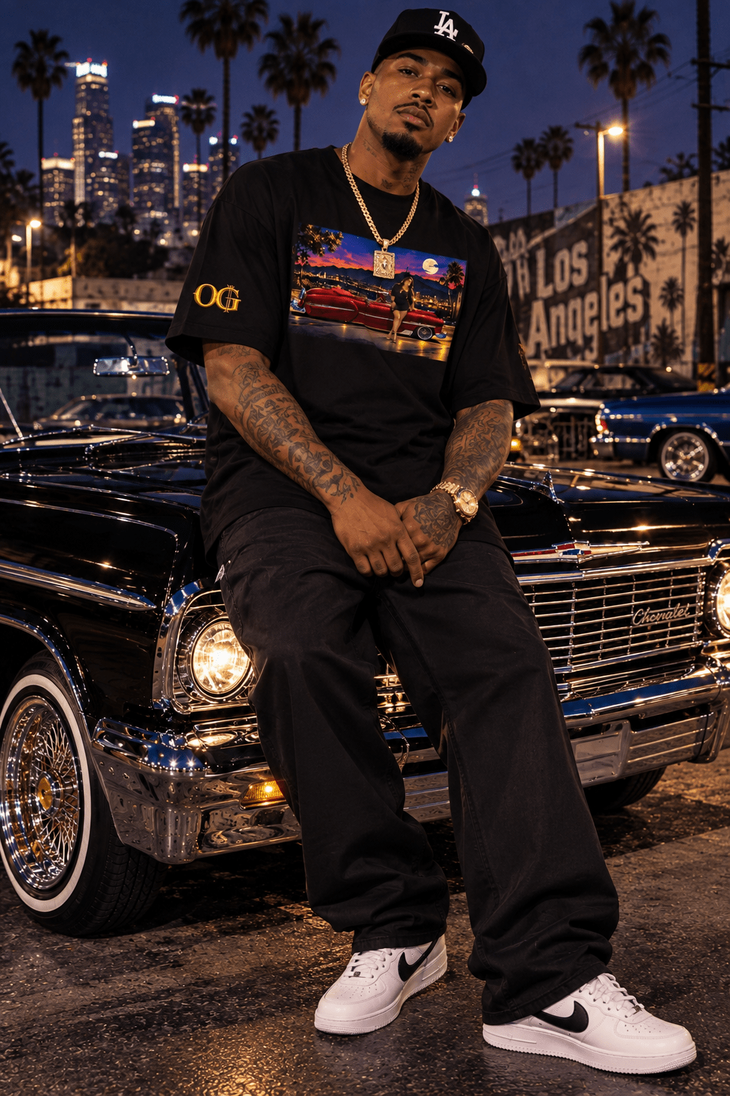 Mz. Lopez 1952 Chevy convertible classic tee - MOB 247 Lifestyle
