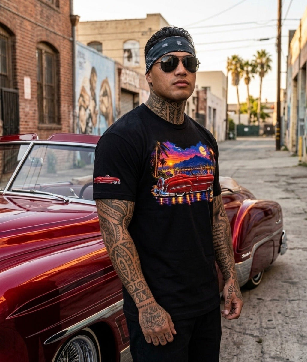 Mz. Lopez 1952 Chevy convertible collection T-shirt - MOB 247 Lifestyle