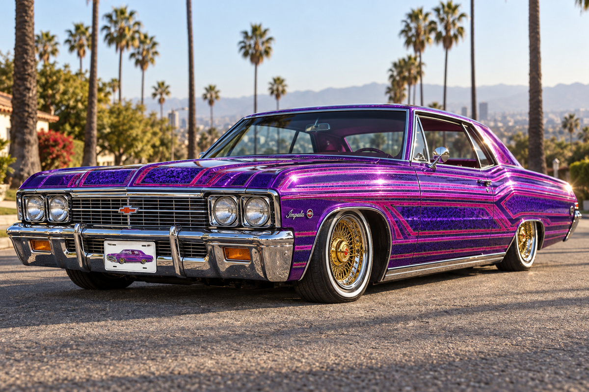 Mz Lopez 1970 Impala Vanity Plate - MOB 247 Lifestyle