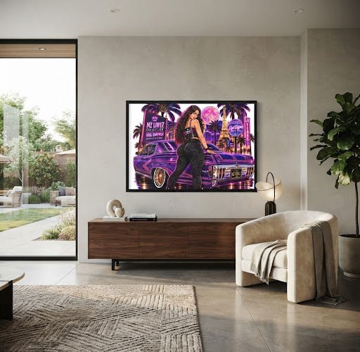 Mz. Lopez 70s Impala Framed poster - MOB 247 Lifestyle