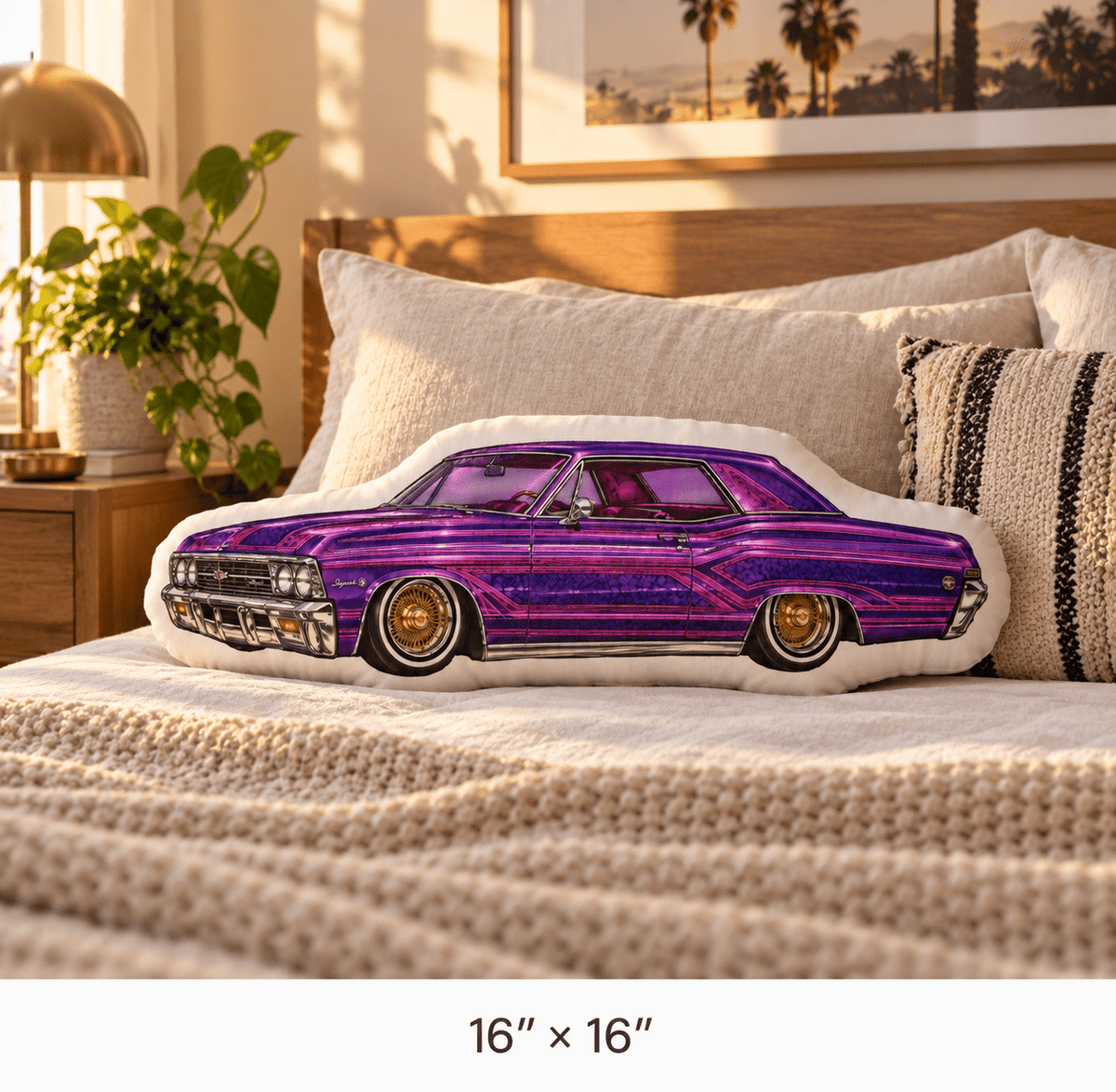 Mz Lopez “My Baby” 1970 Impala Pillow - MOB 247 Lifestyle