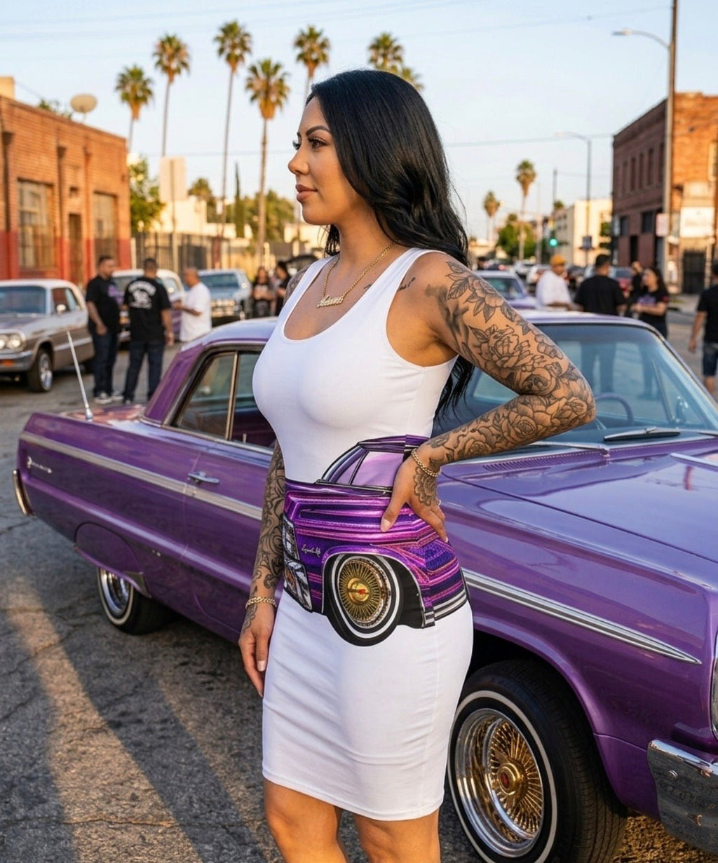 Mz Lopez Purple Impala Bodycon Dress - MOB 247 Lifestyle
