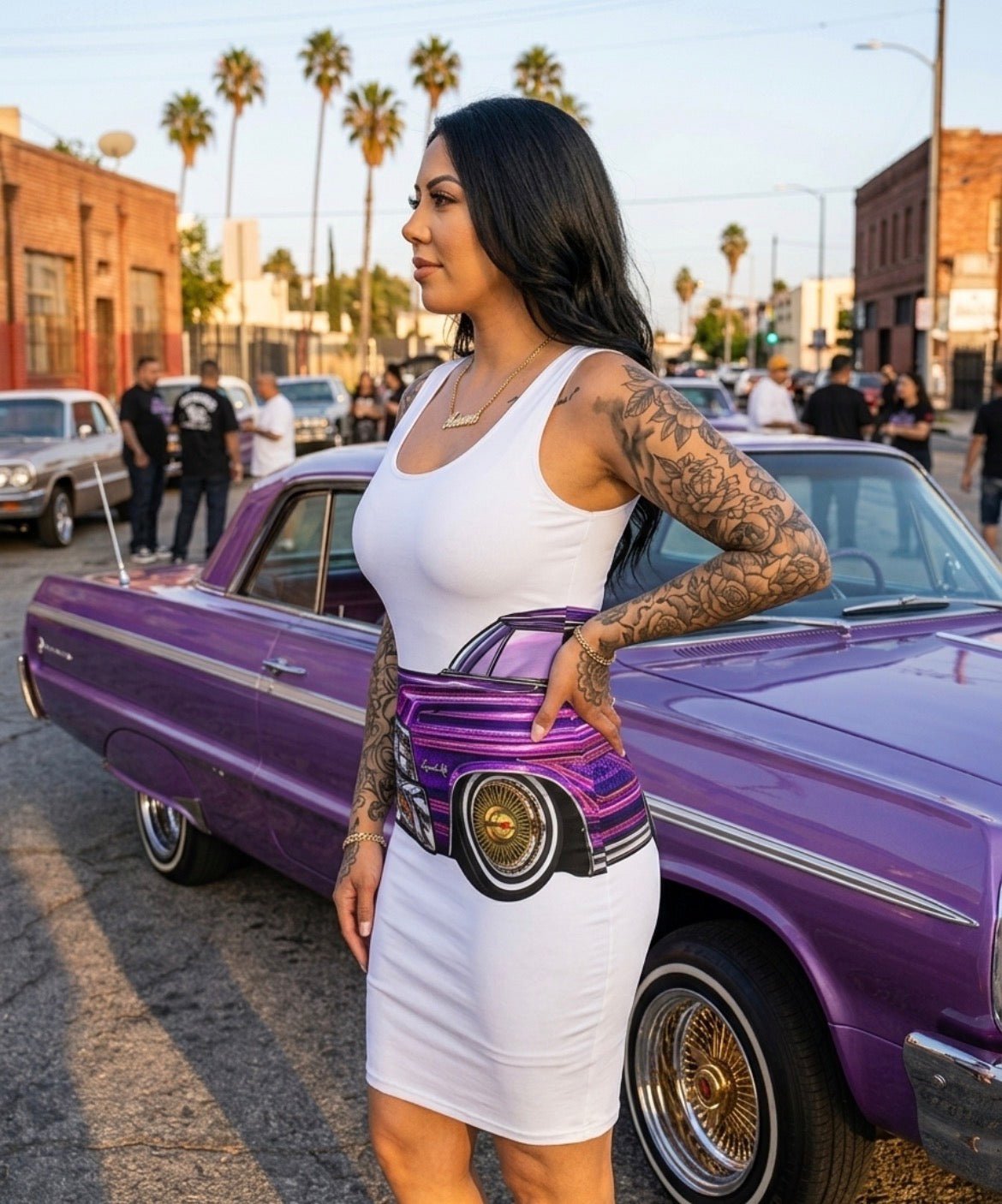 Mz Lopez Purple Impala Bodycon Dress - MOB 247 Lifestyle