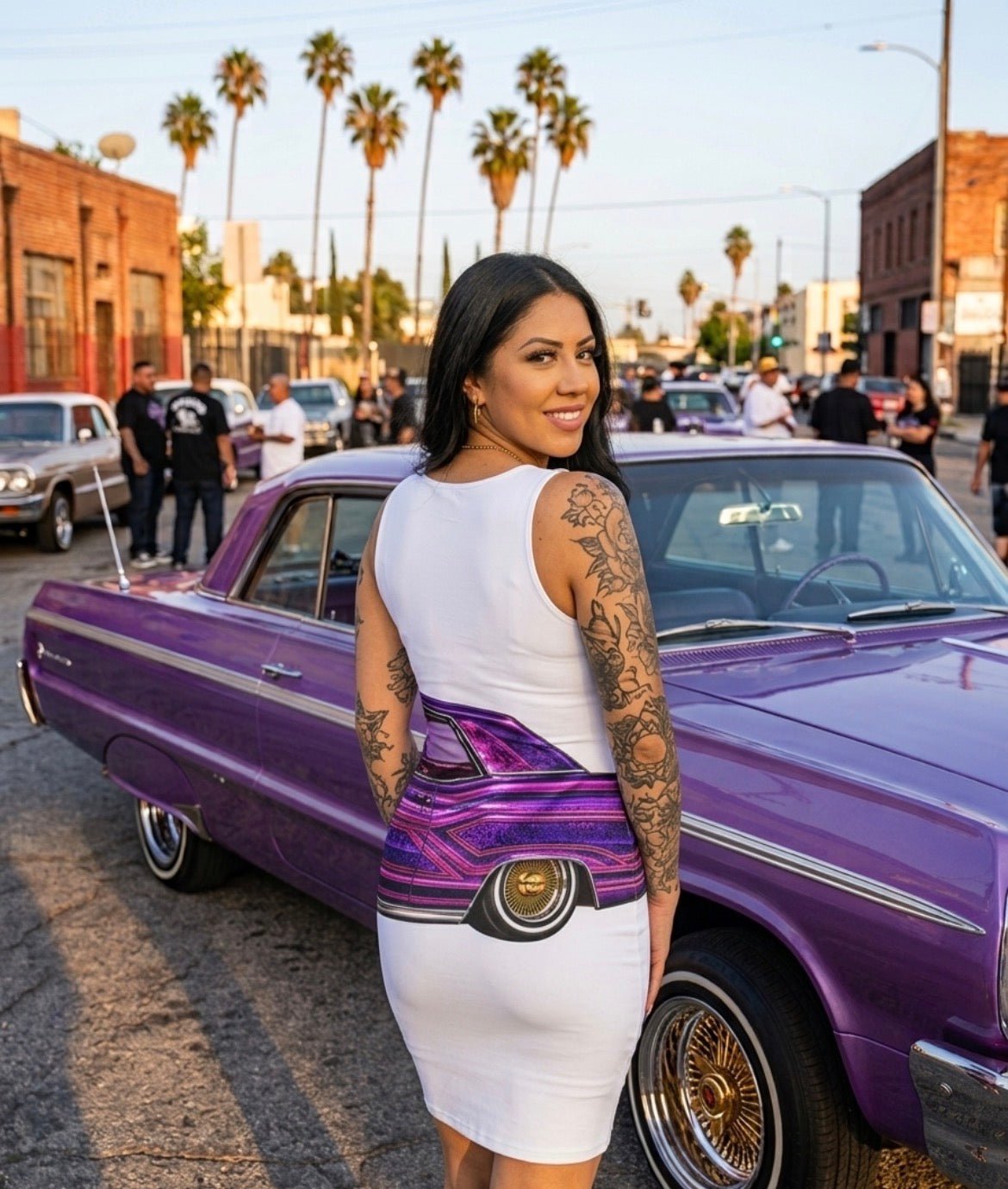 Mz Lopez Purple Impala Bodycon Dress - MOB 247 Lifestyle