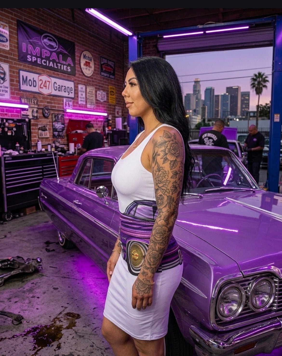 Mz Lopez Purple Impala Bodycon Dress - MOB 247 Lifestyle