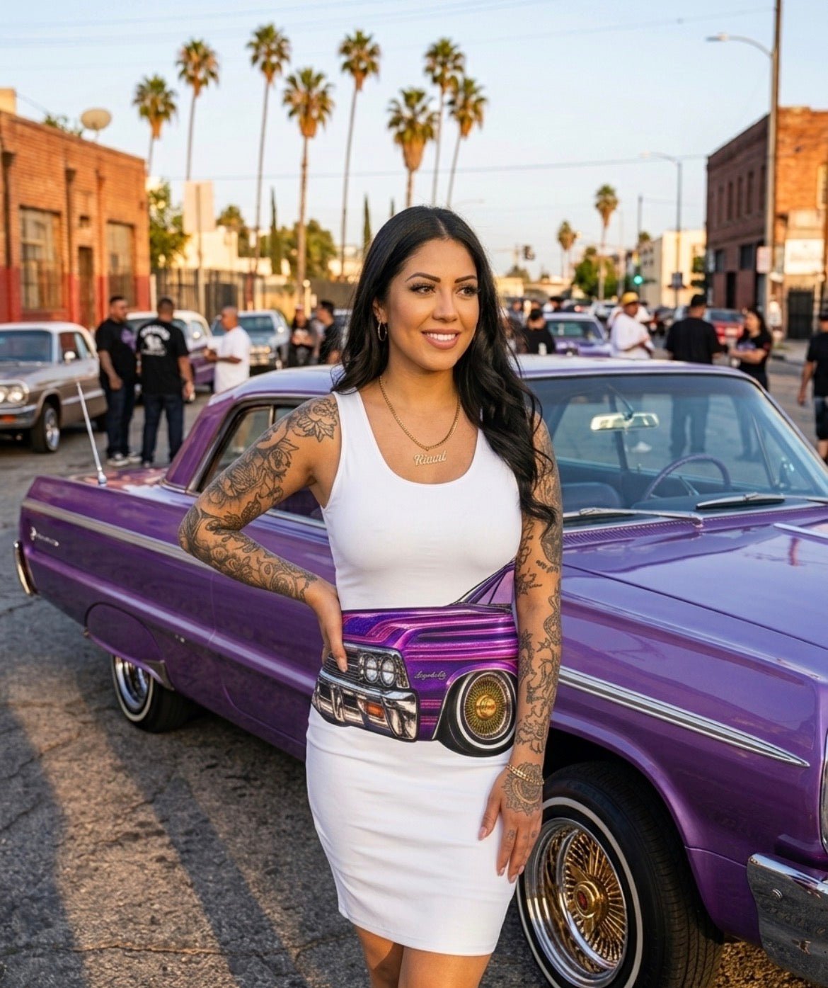 Mz Lopez Purple Impala Bodycon Dress - MOB 247 Lifestyle