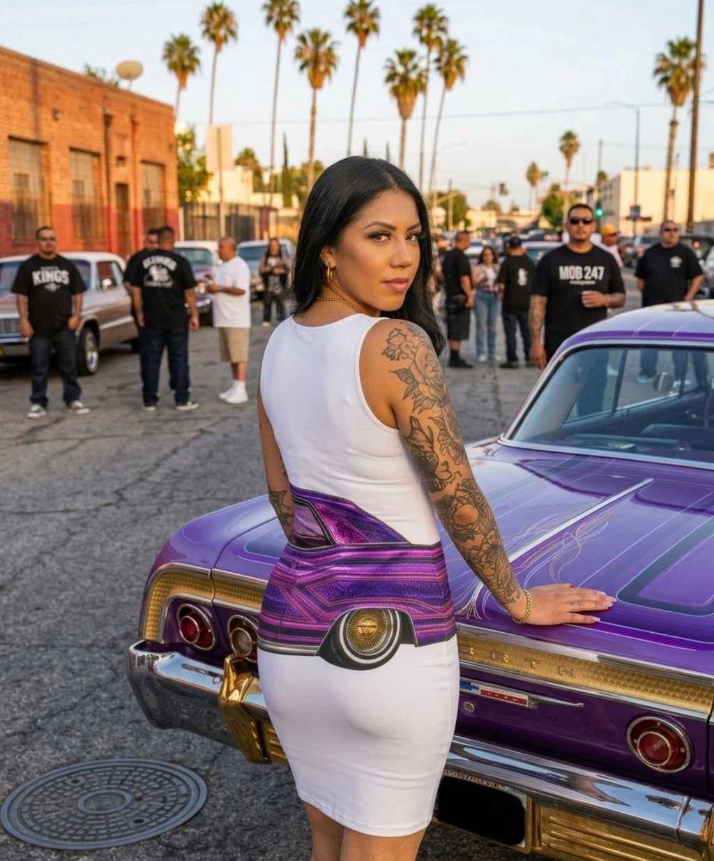 Mz Lopez Purple Impala Bodycon Dress - MOB 247 Lifestyle