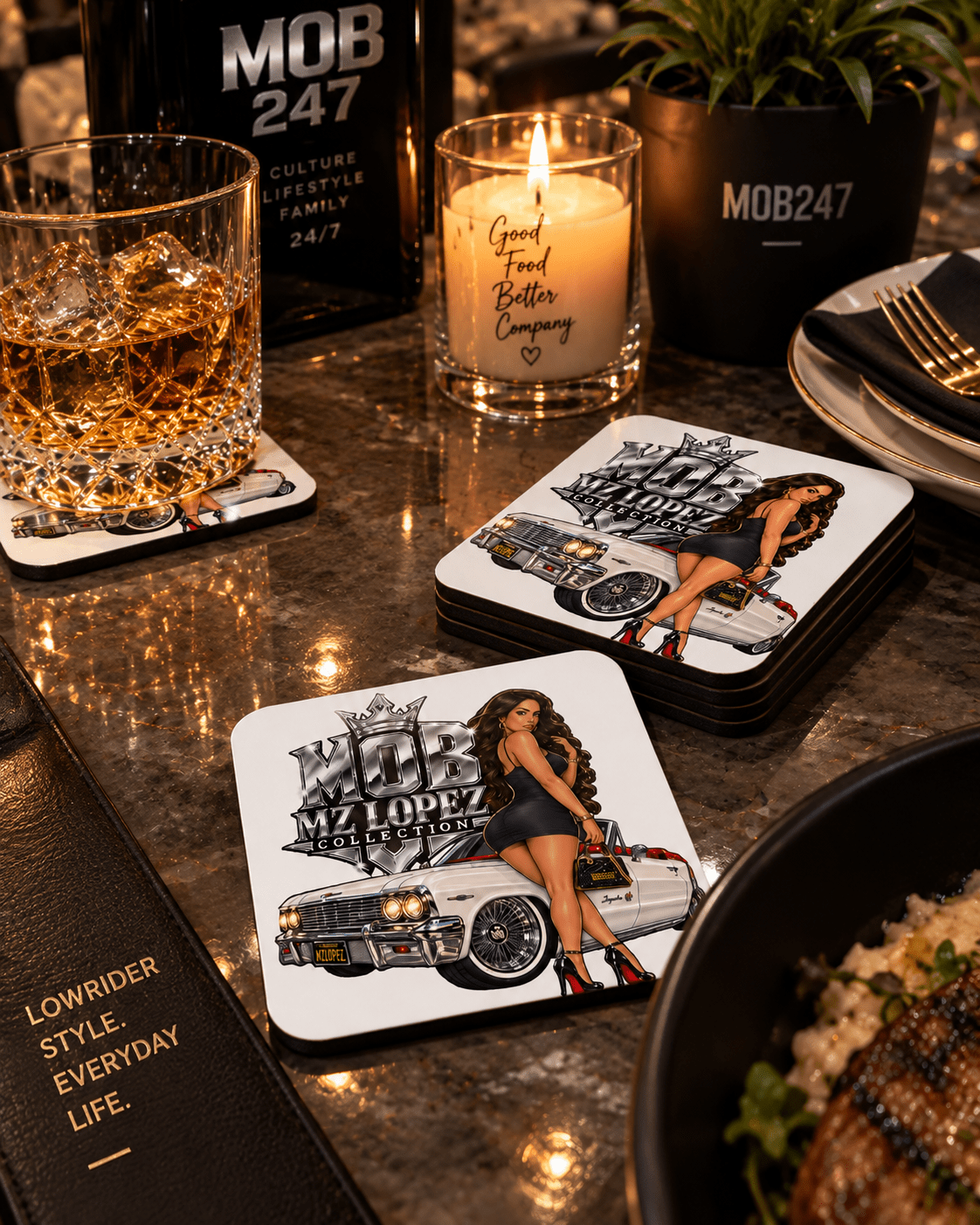 Mz Lopez White Edition Coaster - MOB 247 Lifestyle
