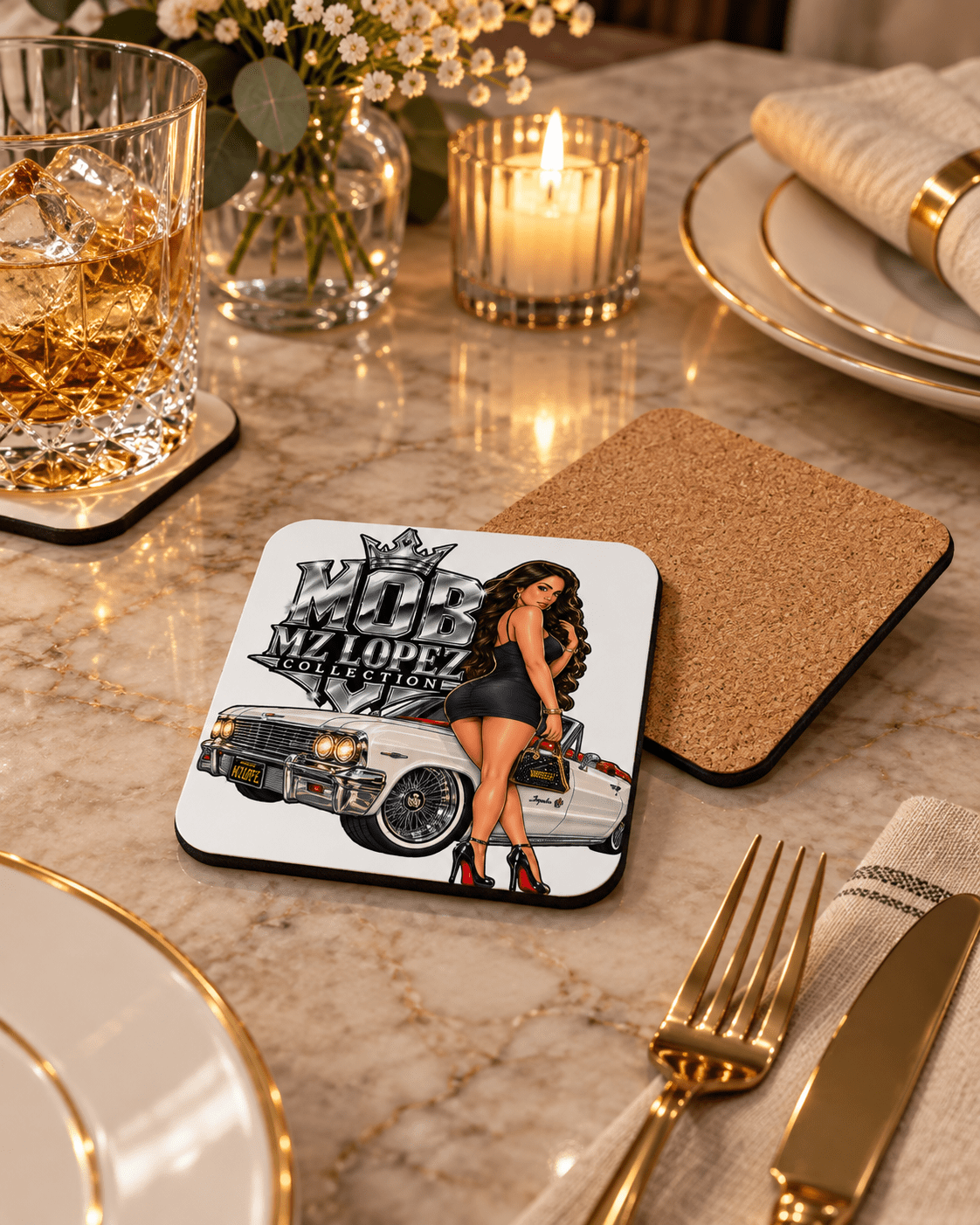 Mz Lopez White Edition Coaster - MOB 247 Lifestyle