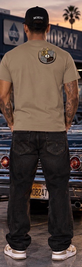 OG BROWN SCRIPT tee - MOB 247 Lifestyle