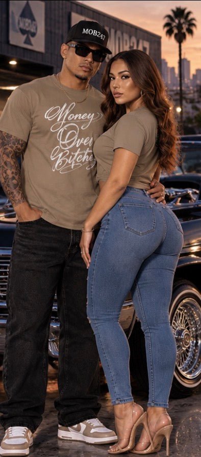 OG BROWN SCRIPT tee - MOB 247 Lifestyle