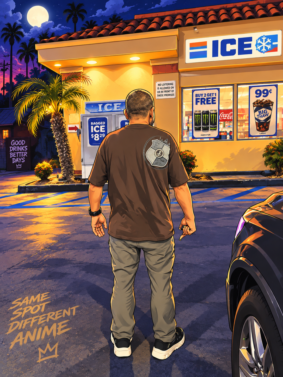 OG BROWN SCRIPT tee - MOB 247 Lifestyle