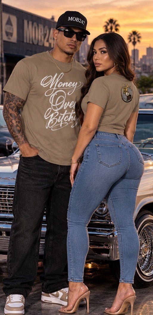 OG BROWN SCRIPT tee - MOB 247 Lifestyle