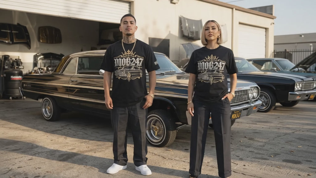 Gold Crown Lowrider Black Graphic Tee