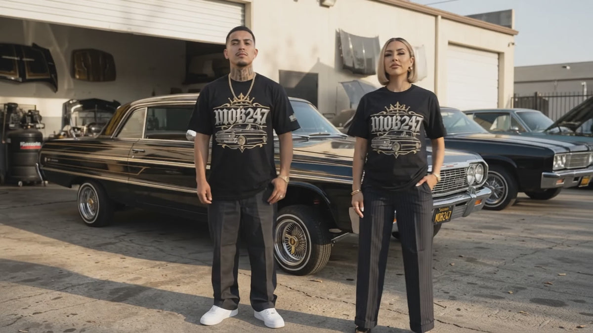 Gold Crown Lowrider Black Graphic Tee