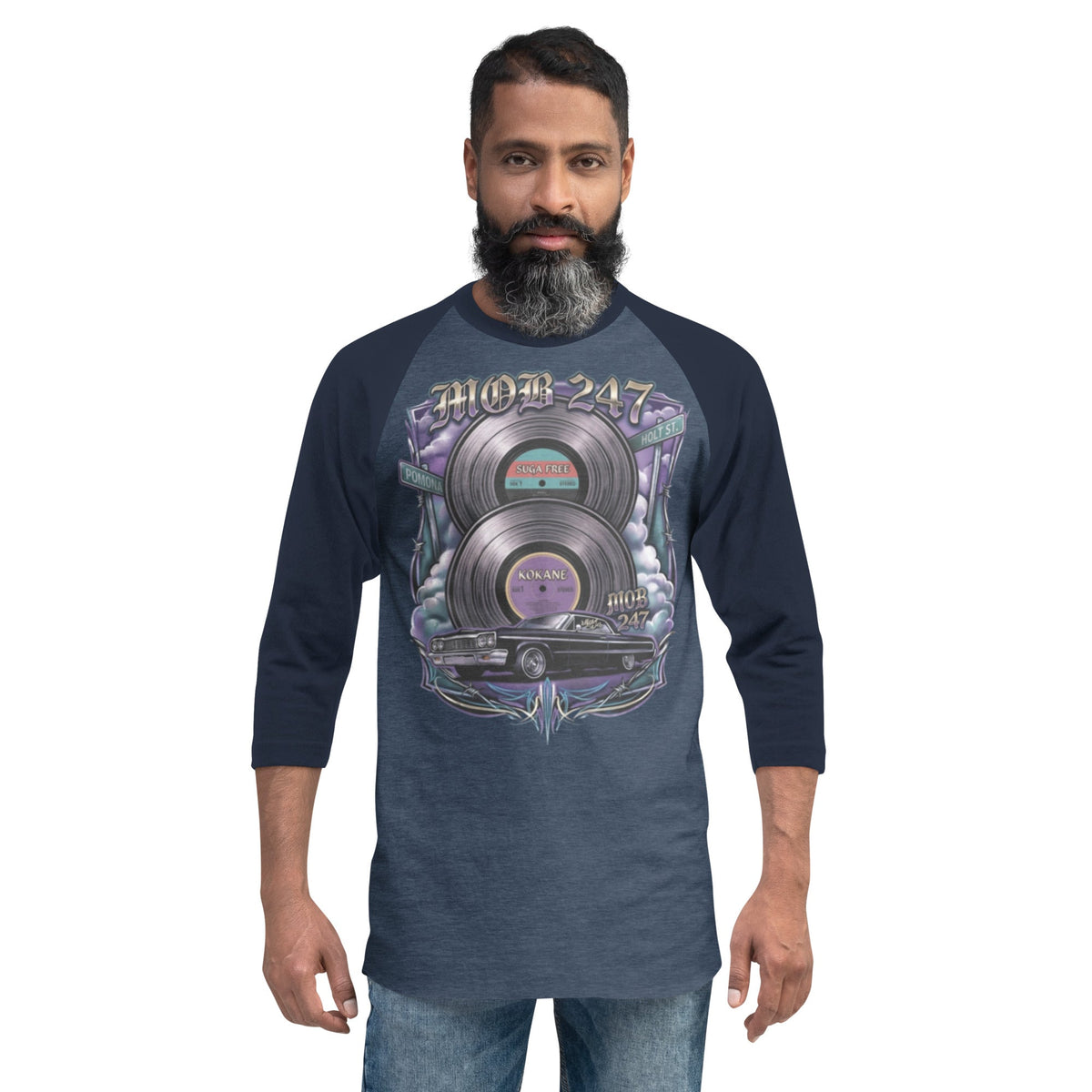 Suga Free x Kokane Lowrider 3/4 Sleeve Tee - MOB 247 Lifestyle
