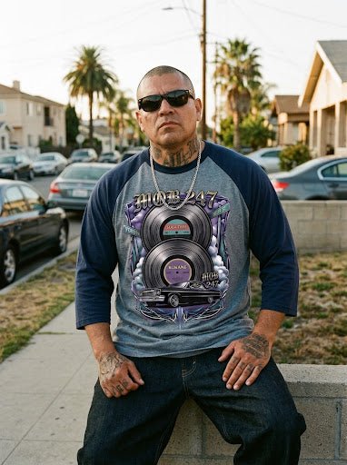 Suga Free x Kokane Lowrider 3/4 Sleeve Tee - MOB 247 Lifestyle