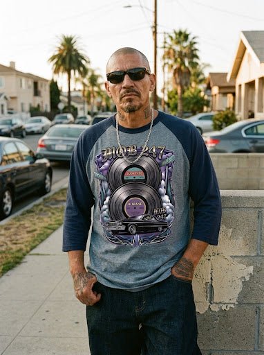 Suga Free x Kokane Lowrider 3/4 Sleeve Tee - MOB 247 Lifestyle