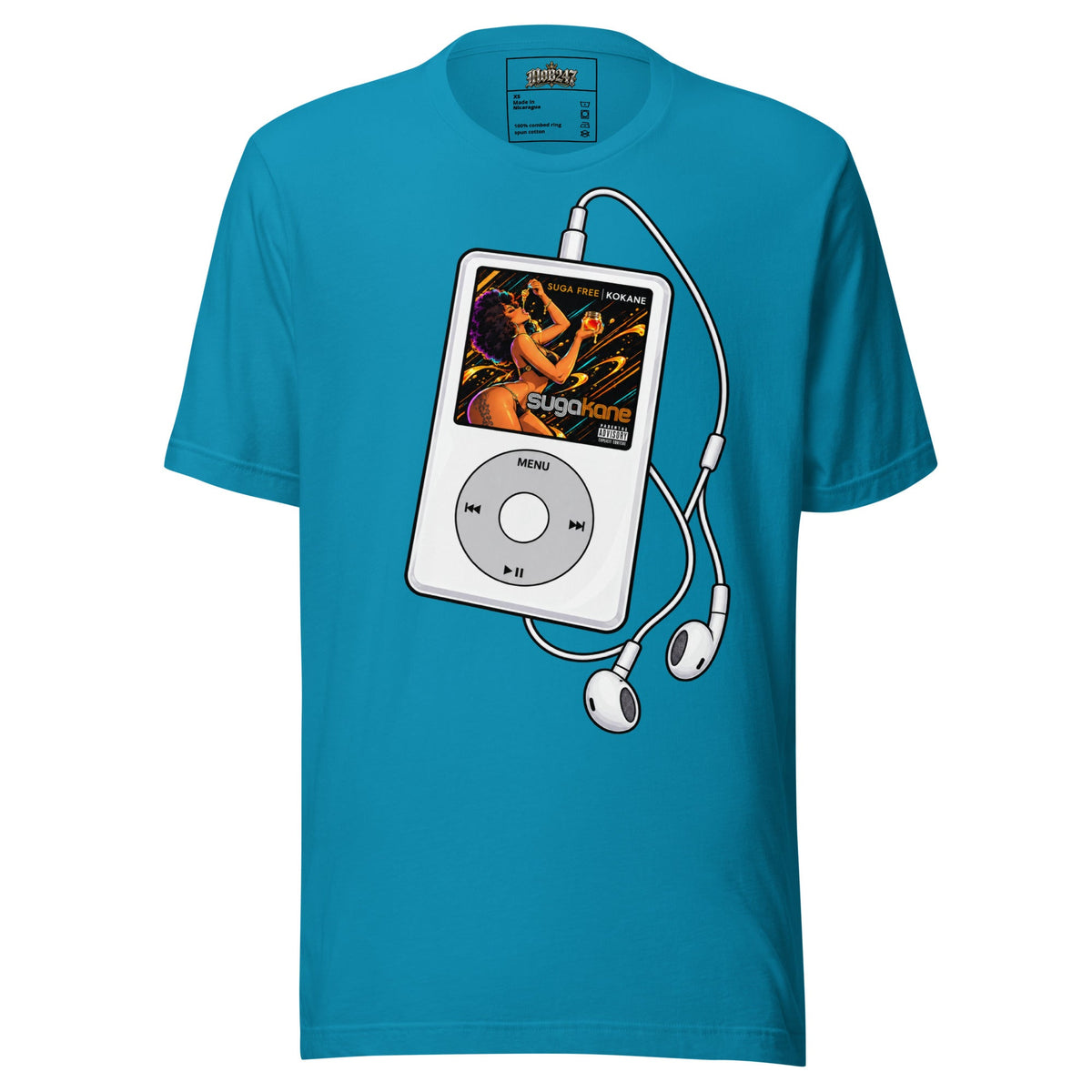 SugaKane Lowrider Aqua Blue T-Shirt - MOB 247 Lifestyle