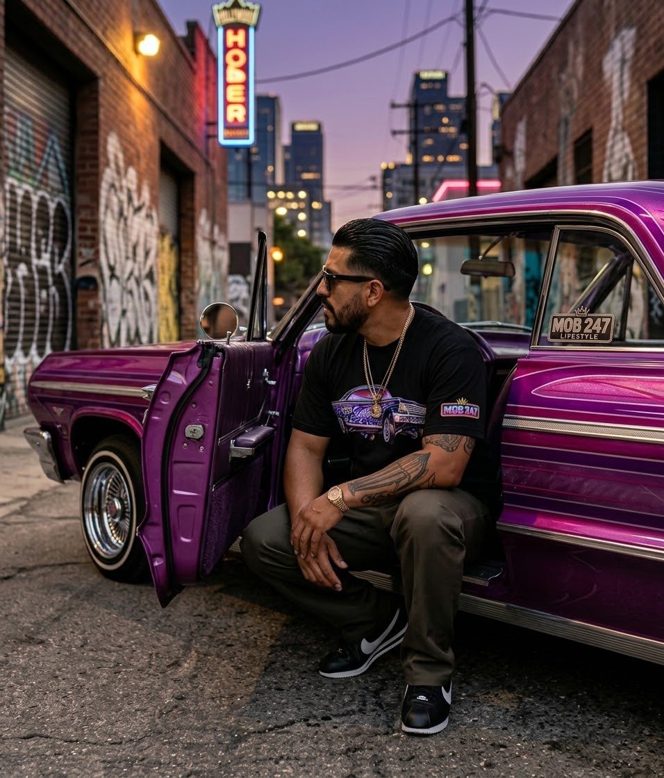SugaKane Neon Lowrider Graphic Tee - MOB 247 Lifestyle