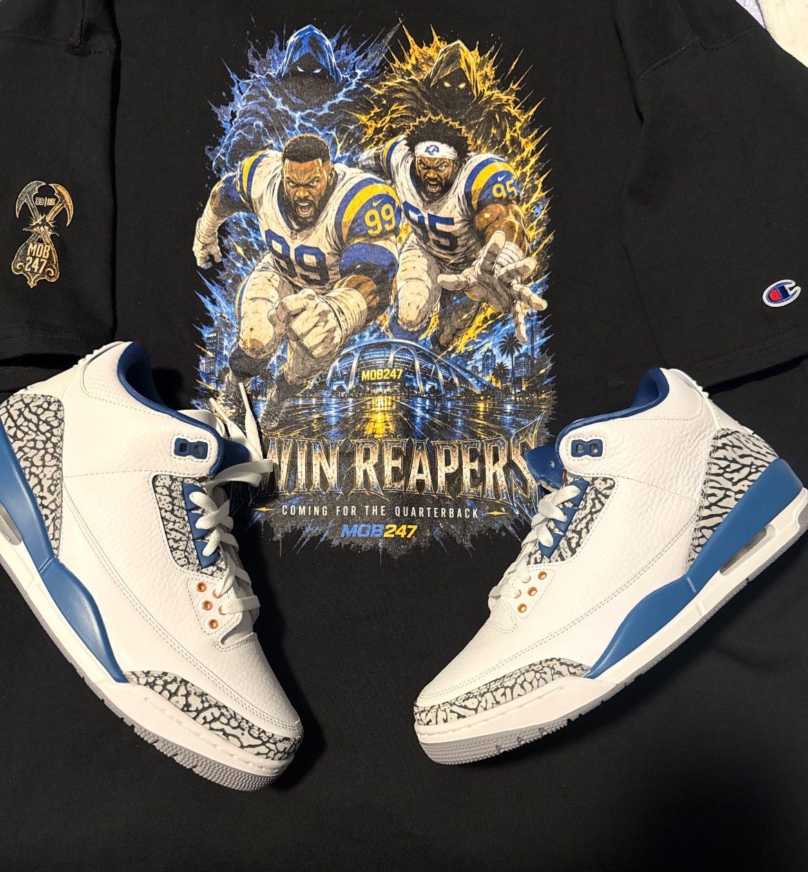 Twin Reapers 99/95 Champion Heavyweight Tee - MOB 247 Lifestyle